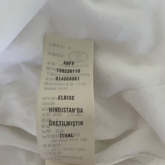 Vintage Abercrombie White Eyelet Strapless Dress Size L Juniors Size XS-S Women - Picture 8 of 11